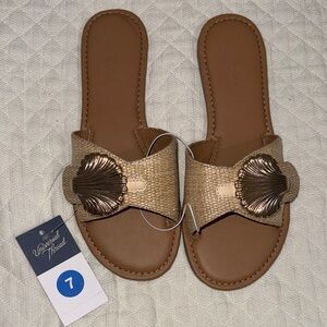 Universal Thread Women's Brown Slide Sandals